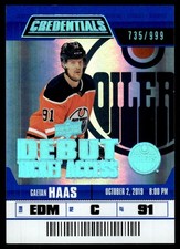 2019-20 Upper Deck Credentials Ticket Gaetan Haas RC 735/999 #67