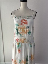 Farm Rio Anthropologie Lantanas Sleeveless Floral Maxi Dress Sz S