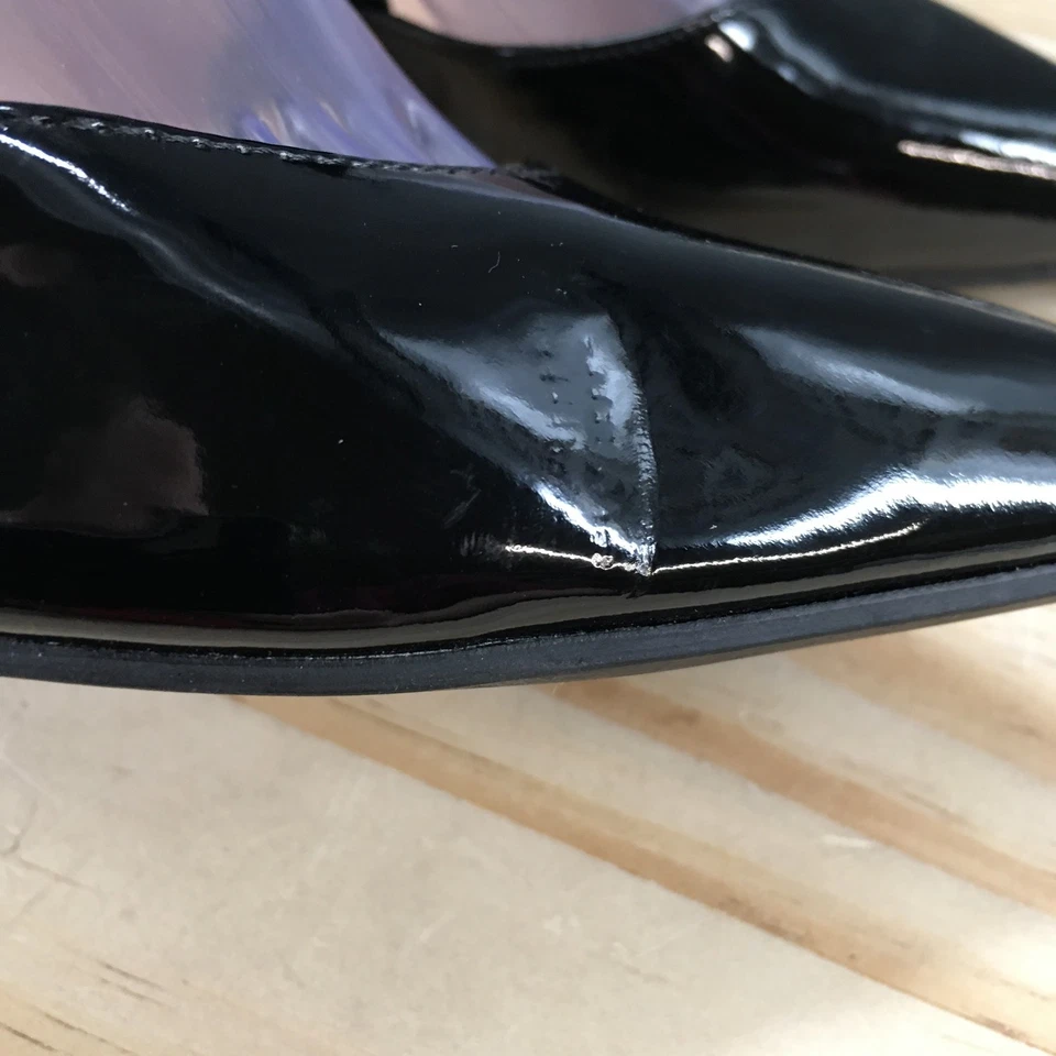 NEW Unisa Heels Womens 8 M Yvonna Pointed Slingback Pumps Black Faux Leather - Image 4 of 4