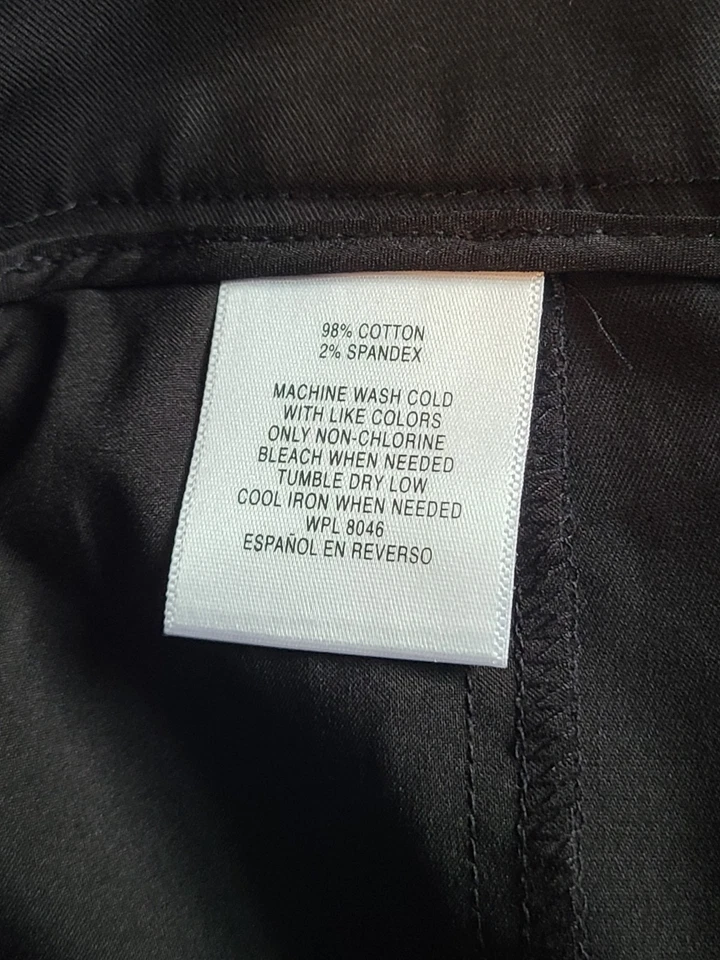 Pantalones cortos negros para mujer Madison Jules nuevos con etiquetas talla 6 chinos de tiro medio con bolsillos delanteros Foto 4 de 4