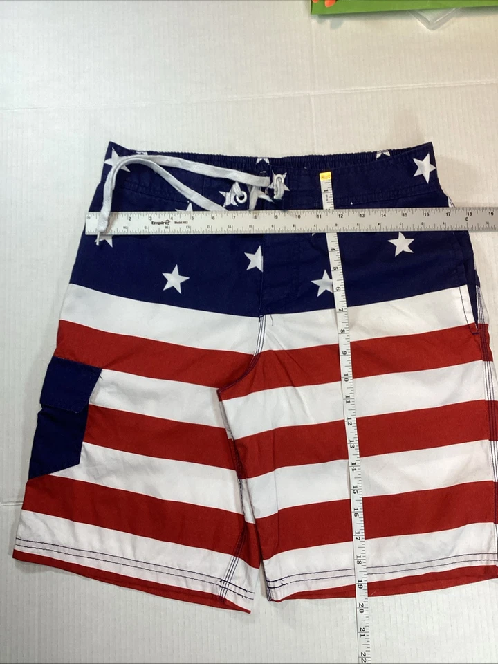 Bio World  Size M  100% Polyester Flag Swim Short - Image 2 of 4