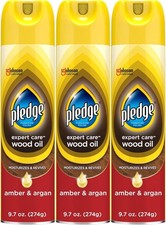 Pledge Moisturizing Wood Oil, Furniture Reviving Spray, 9.7oz Pack of 3