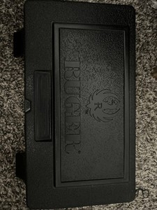 RUGER 9MM Sr LUGER BLACK PLASTIC STORAGE CASE