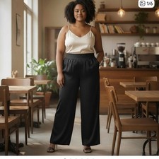 Image of NWT And Now This Satin Charmeuse Dress Pants Special Occasion Lightweight