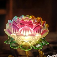 New Colorful Lotus Lamp Household Plugs-in Lamp Buddha Hall Worship Supplie