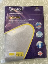 Minky Large XL Silver Heat Reflective Metallic Ironing Board Cover 125x45cm
