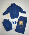 Vintage Mattel 1960s BARBIE Doll Blue KNITTING PRETTY #957 Sweater Set