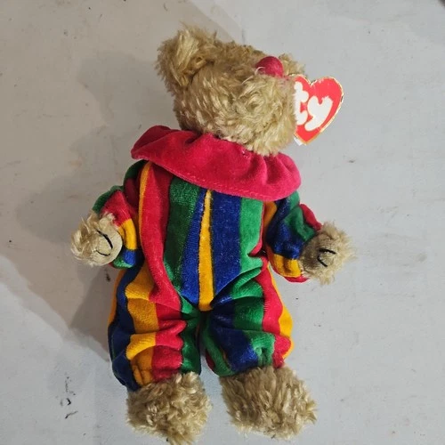 Ty Beanie Baby Attic Treasures Piccadilly Circus Clown Bear 1993 - Vintage