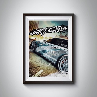 Need For Speed Most Wanted 2005 Retro Gaming A4 Poster Spielzimmer Wandbild Kunstdruck