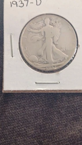 Liberty Walking 1937 Half Dollar Silver Business Strike 50C Coin