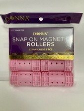 Donna 1 1/8 in dia Snap In Magnetic Extra Large Rollers 8 pcs