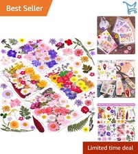 140 Pcs Dried Pressed Flowers Natural Herbs for Resin Jewelry Crafts