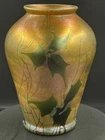 Antique Original Tiffany Studios Iridescent Gold LCT Favrile Vase