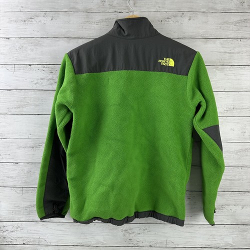 THE NORTH FACE Denali Boys Youth Full Zip Gray Green Fleece Jacket Size Large - Picture 8 of 13