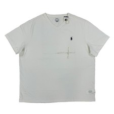MINOR DEFECT Polo Ralph Lauren Short Sleeve V-Neck T-Shirt - White - Size: XXL