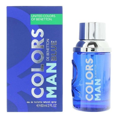 Benetton Colors De Benetton Man Blue EDT 2.0 Oz 60ml Spray, Sealed box.
