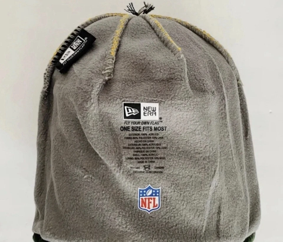 Los Angeles Rams New Era Tejido Lateral Invierno Pom Sombrero Nuevo con Etiquetas OSFA NFL Fútbol GG Foto 2 de 2