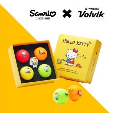 Volvik Vivid Hello Kitty Golfball 4-teiliges Geschenkset Sanrio Marker 3-teil...