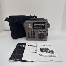 Grundig FR-200 Radio AM FM SW1 Battery Hand Crank Flashlight Emergency  Tested