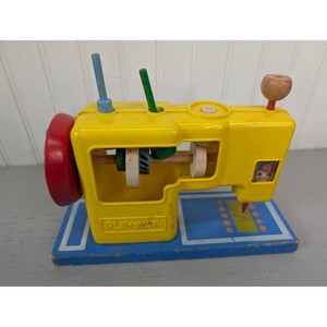 Vintage Playskool Sewing Machine Toy Pretend Play Educational Toy 1960's Kidcore