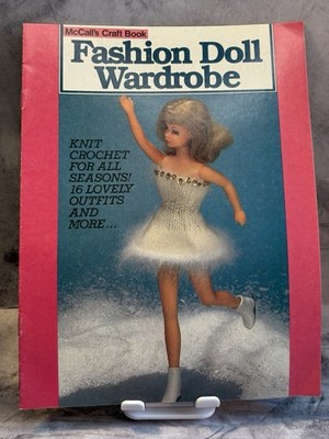 Vintage CROCHET KNIT Fashion Doll Barbie Size  1982 PATTERNS McCall s t2000