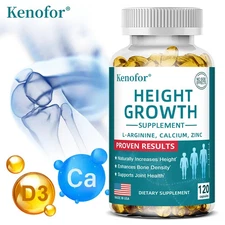 Natural Height Growth Supplement Calcium Vitamin D Bone Strength for Adults 120