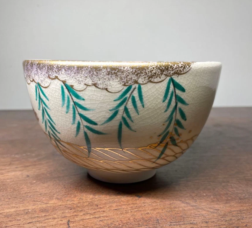 Японская Чайная Церемония Чаван Чайная Чаша Kyoware Noshi с коробкой Chado Sado Chanoyu - Изображение 4 из 4