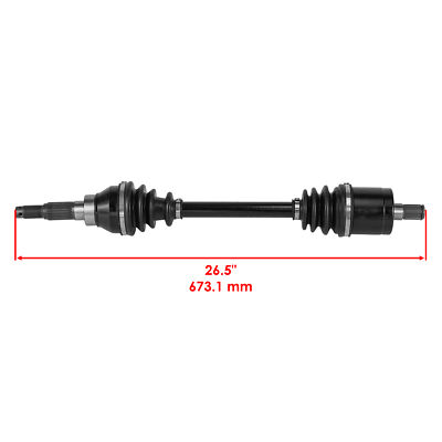 Caltric Rear CV Axle Pair - Compatible With Kubota RTV-X1140R, X1140W, X1100, X1120, X900 (2014-2023) | 2-Pack With 22 & 24 Tooth Splines