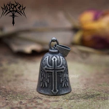 Motorcycle Biker Bell Hanger Angel Wing Cross Biker Luck Gremlin Ride For Mens