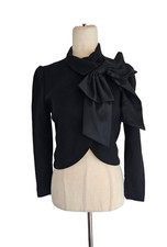 Alice  Olivia Black Bow Crop Blazer