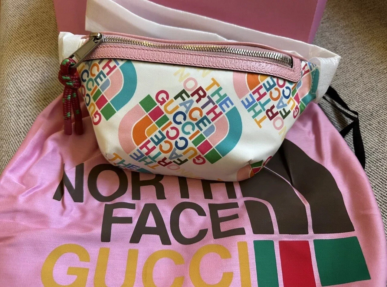 Sac ceinture zippé Gucci x The North Face imprimé nylon