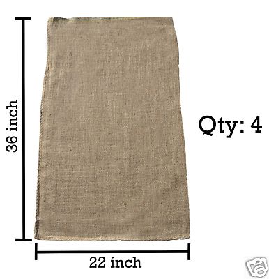 4 - 22x36 Burlap Bags, Burlap Sacks, Potato Sack Race Bags, Sandbags, Gunny Sack