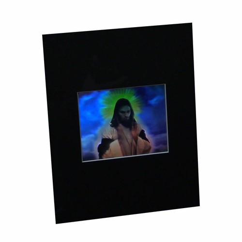 3D Jesus kleines Hologramm Bild MATTED, geprägtes Typ animiertes Stereogramm - Bild 2 von 7