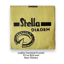 Diamond Edge Watch Crystal Faceted Ladies Round 11.1 to 16.0 mm VTG NOS Read