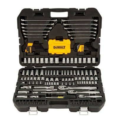 DEWALT Mechanics Tool Set 1/4'', 3/8'' , ½'' Drive Multi-tool Hand Tool (168-Pcs)