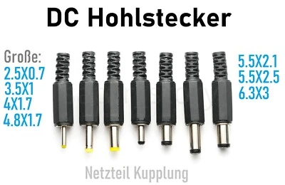 SATOR_STORY DC Hohlstecker Männlich Steckverbinder Netzteil Kupplung Stromversorgungsbuchse