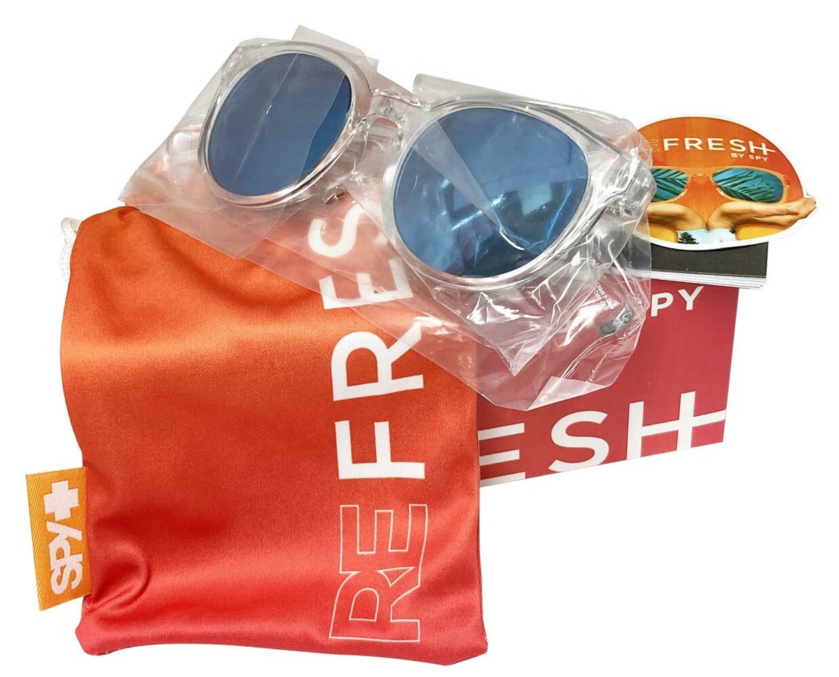 Spy Optic Hi-Fi sunglasses crystal frame Gray Light Blue 