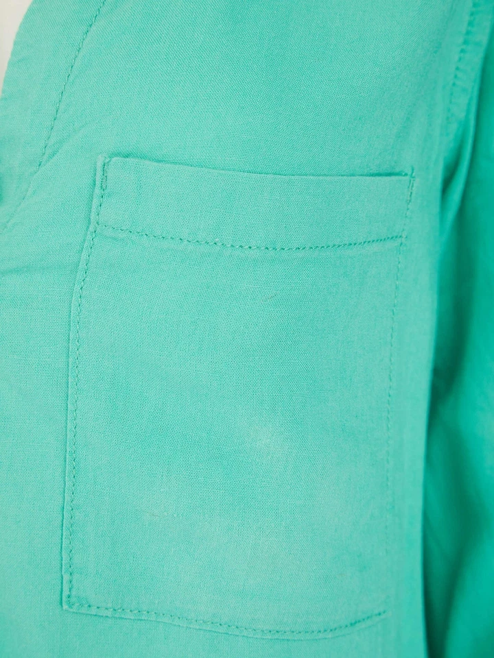 Papaya Ladies Linen V Neck Shirt Blouse Green Orange White 8 10 12 14 16 18 20 - Image 4 of 4