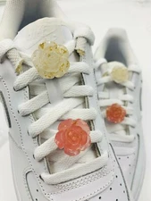 New Buckles / Shoe Clips / Lace Locks / Buckles Rose Cream with Glitter 1 Pc