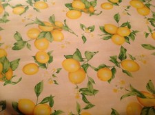 nappe tissu enduit au mètre motif citron 160 de large fin de stock 