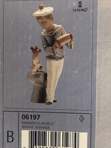 Lladro Figurine #6197 "Seaside Serenade" Glazed - Retired MINT W BOX RARE - Picture 6 of 6