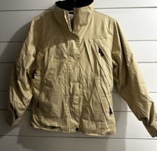 Polar Edge Silver Series Womens Ski Jacket Small Tan Hooded Wind Water Proof