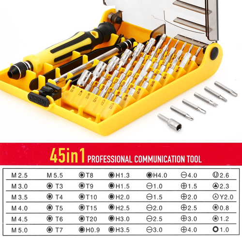 45 in 1 Mini Screwdriver Set, Torx Bit Tools Set, Small Precision Screwdriver K - Picture 3 of 6