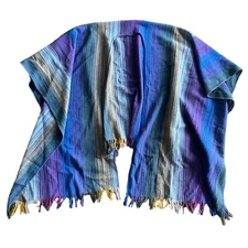 Vintage Panhandle Slim Scarf Shaw Women's Medium Western Square Dance Top Denim