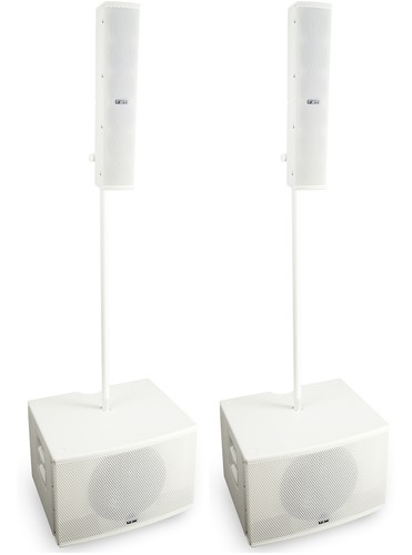 Paquete de par FBT Audio Vertus CS1000 matriz de línea compacta blanco y bolsas cubiertas - Imagen 2 de 10