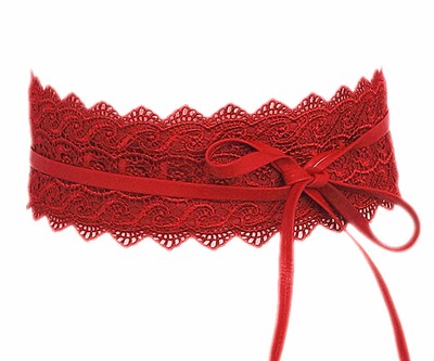 Edler Wickel Schnür Gürtel Spitze Fransen Taillengürtel Gothic Belt