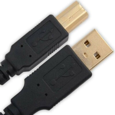Cavo USB Dorato 1,8 Mt Per Chitarra Boss GT-1, GT-1B, GT-001, RC-30, RC-300