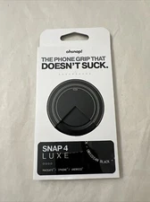 OhSnap Snap 4 Luxe Magnetic Thin Phone Grip Android/Iphone/MagSafe Black OPENNEW