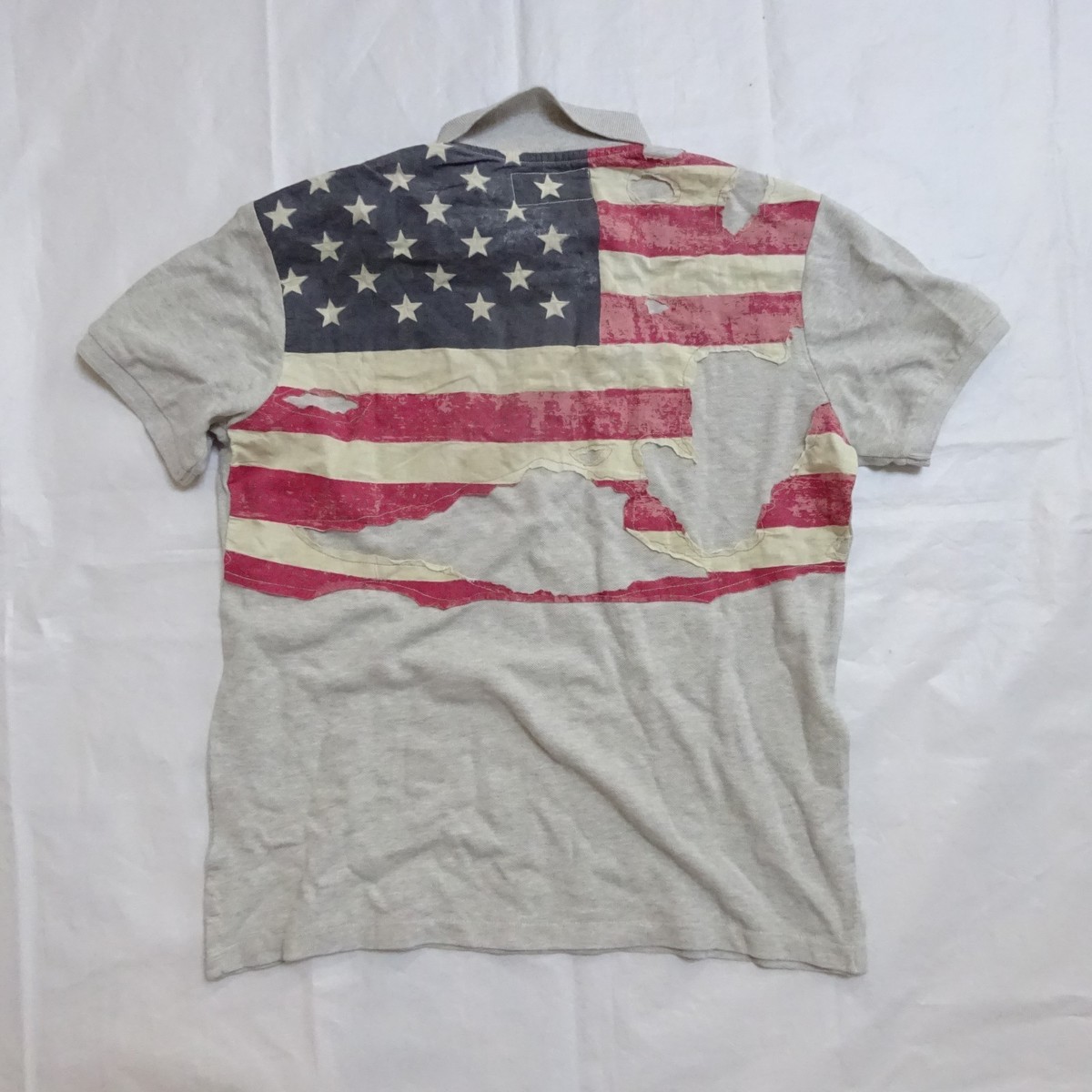 NEW RALPH LAUREN DENIM AND SUPPLY DISTRESSED FLAG COTTON