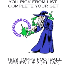 1969 Topps NFL Football (1-132) You Pick Lot Complete Your Set Various Condition